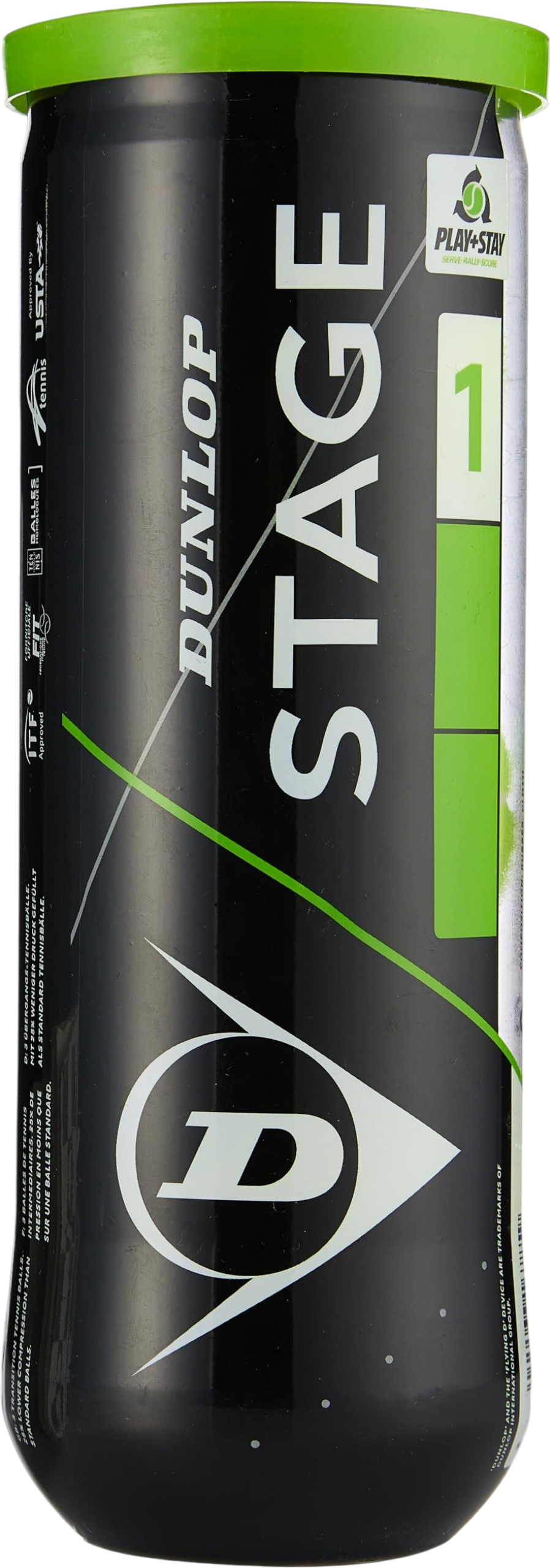 Dunlop Stage 1 Green Tennis Ball Can
