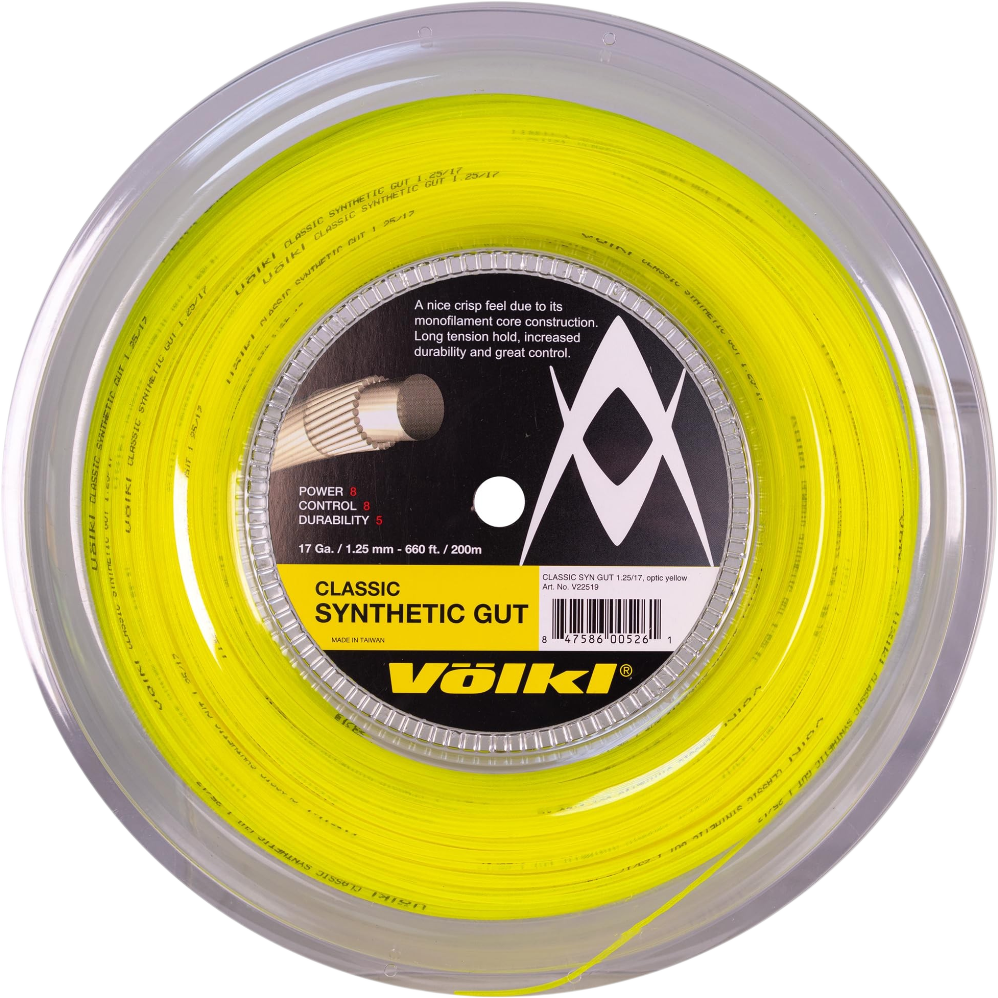Volkl Classic Synthetic Gut 17g Tennis String Reel