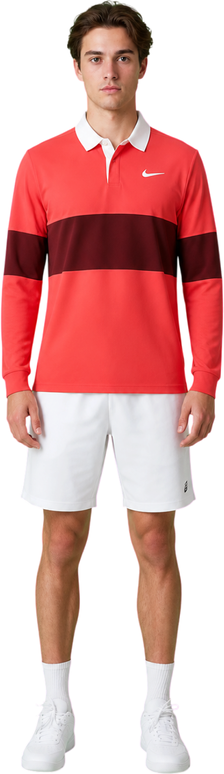 Nike Court Slam Long-Sleeve Tennis Polo