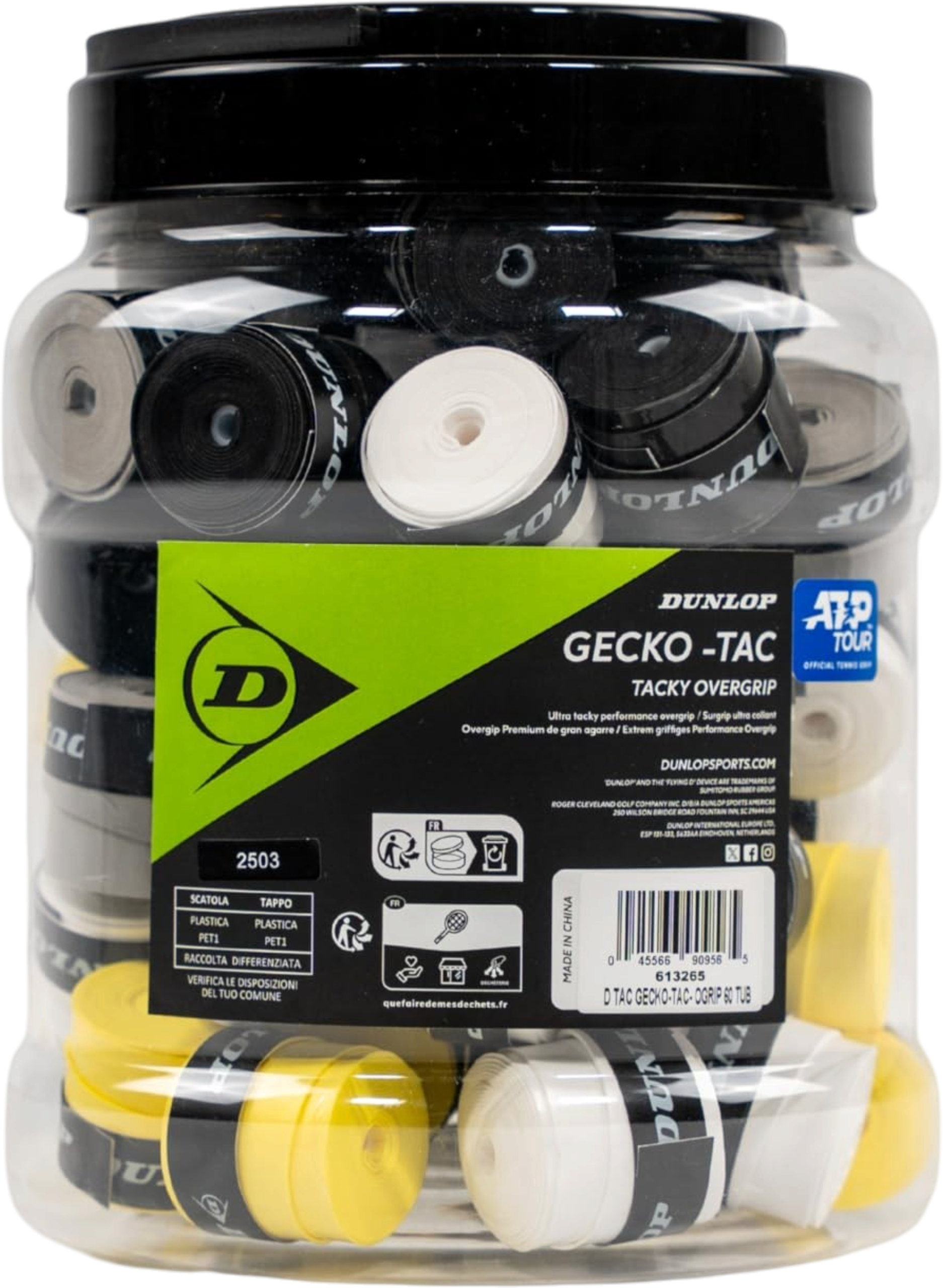 Dunlop Gecko-Tac Tennis Replacement Grip 60-Pack
