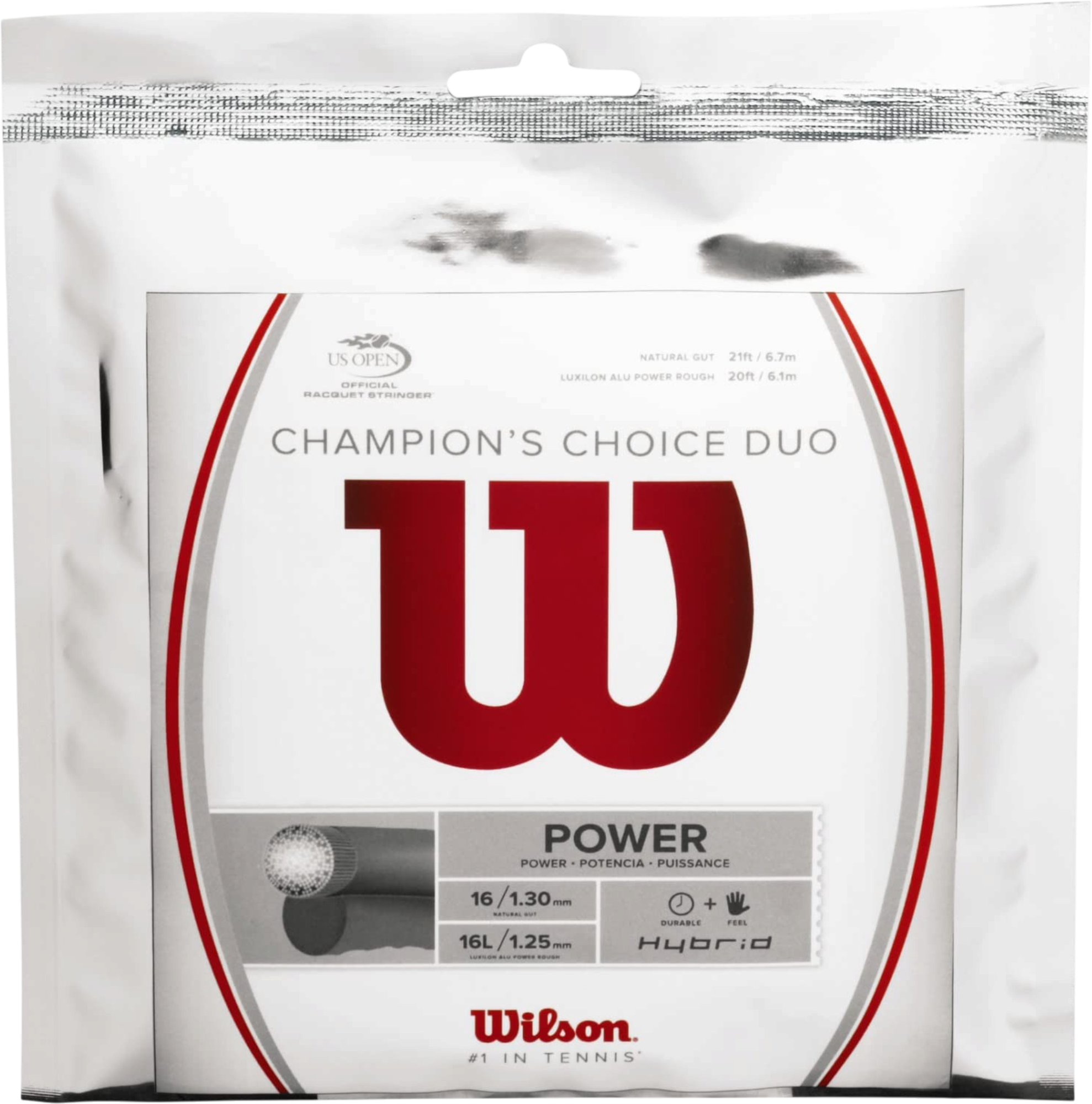 Wilson Champion's Choice Hybrid 16g Tennis String Set