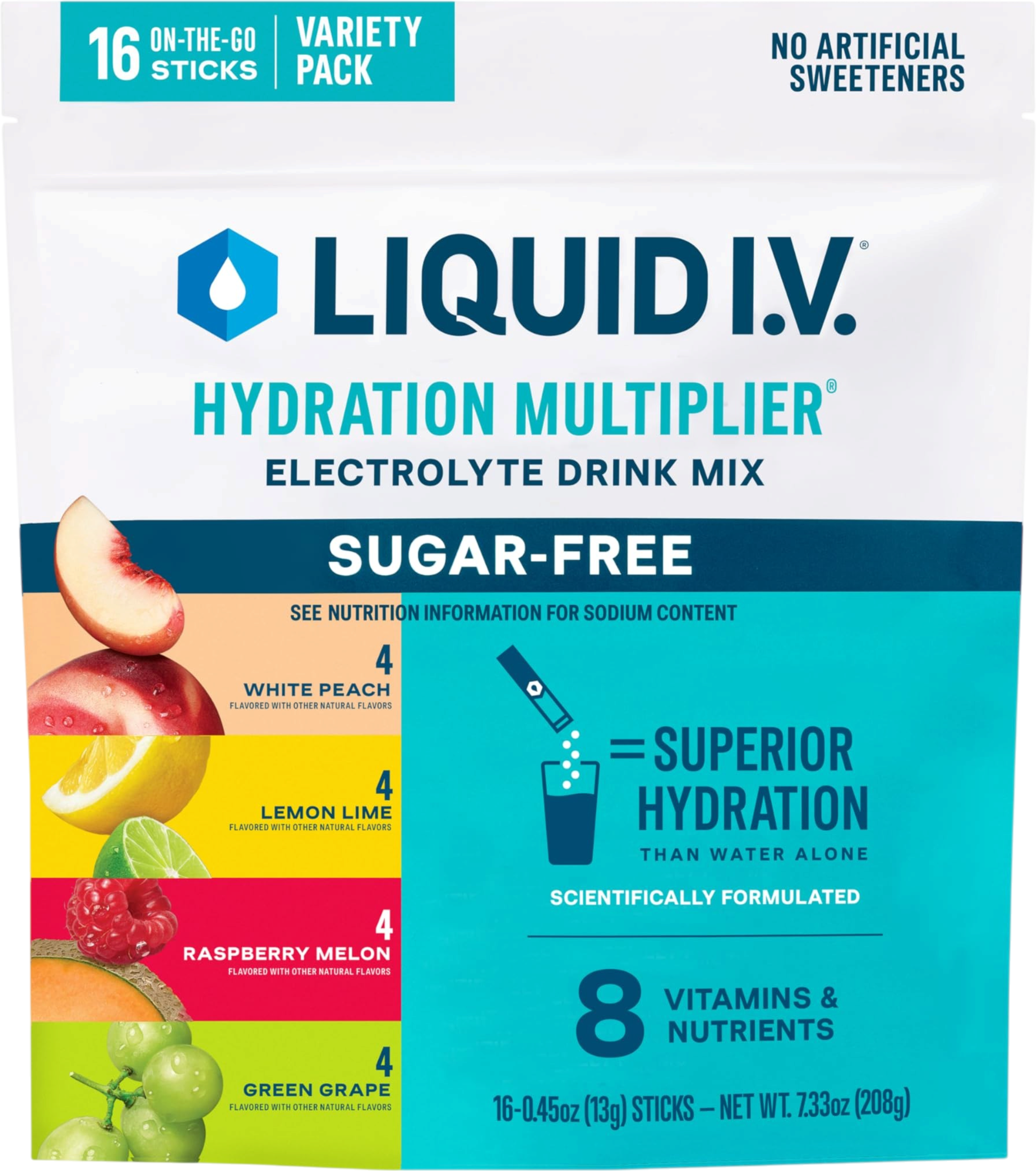 Liquid I.V. Sugar Free Hydration Electrolytes 16-Pack