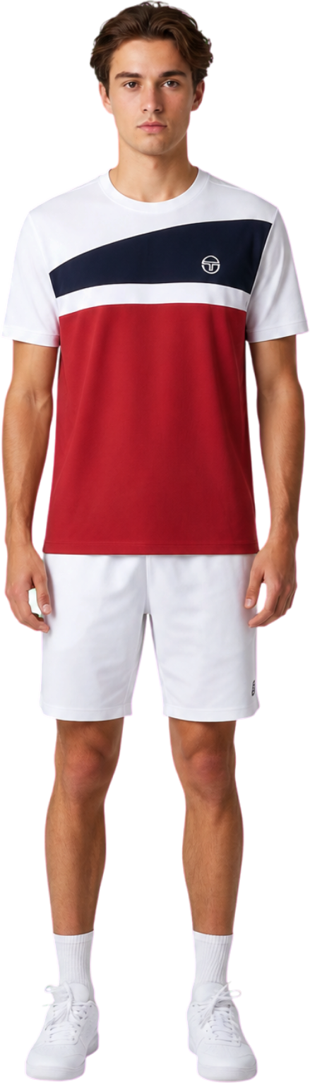 Sergio Tacchini Affilato Fashion Men's Short Sleeve Tennis Shirt