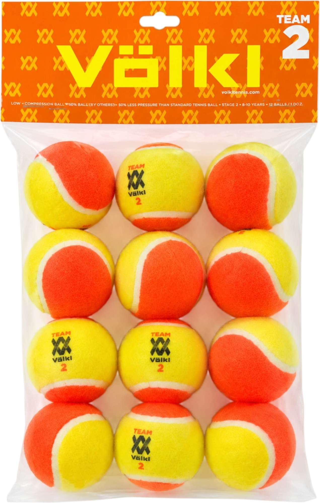 Volkl Team 2 Orange Tennis Balls