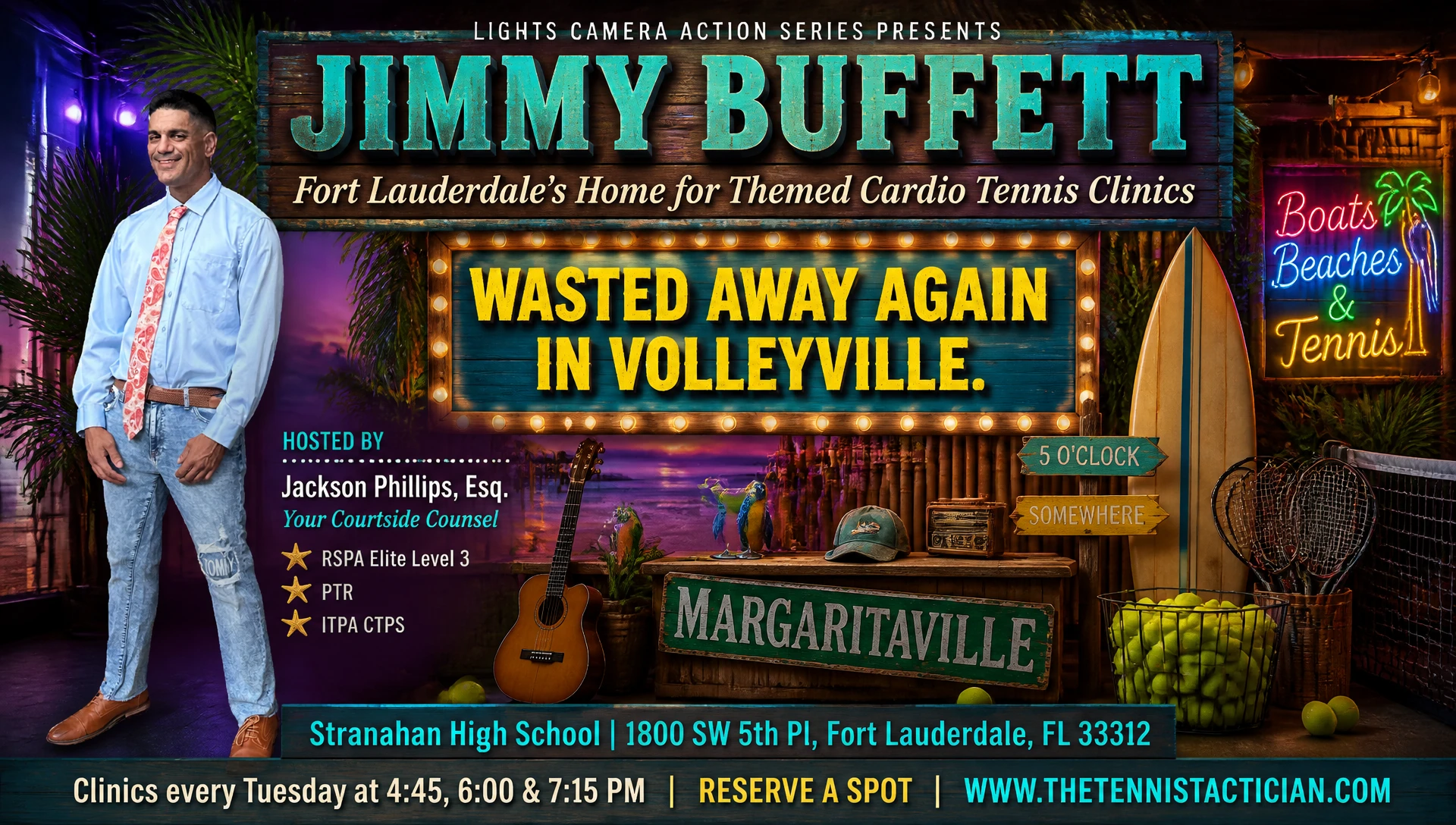 adult cardio tennis classes Fort Lauderdale — Jimmy Buffett Marquee