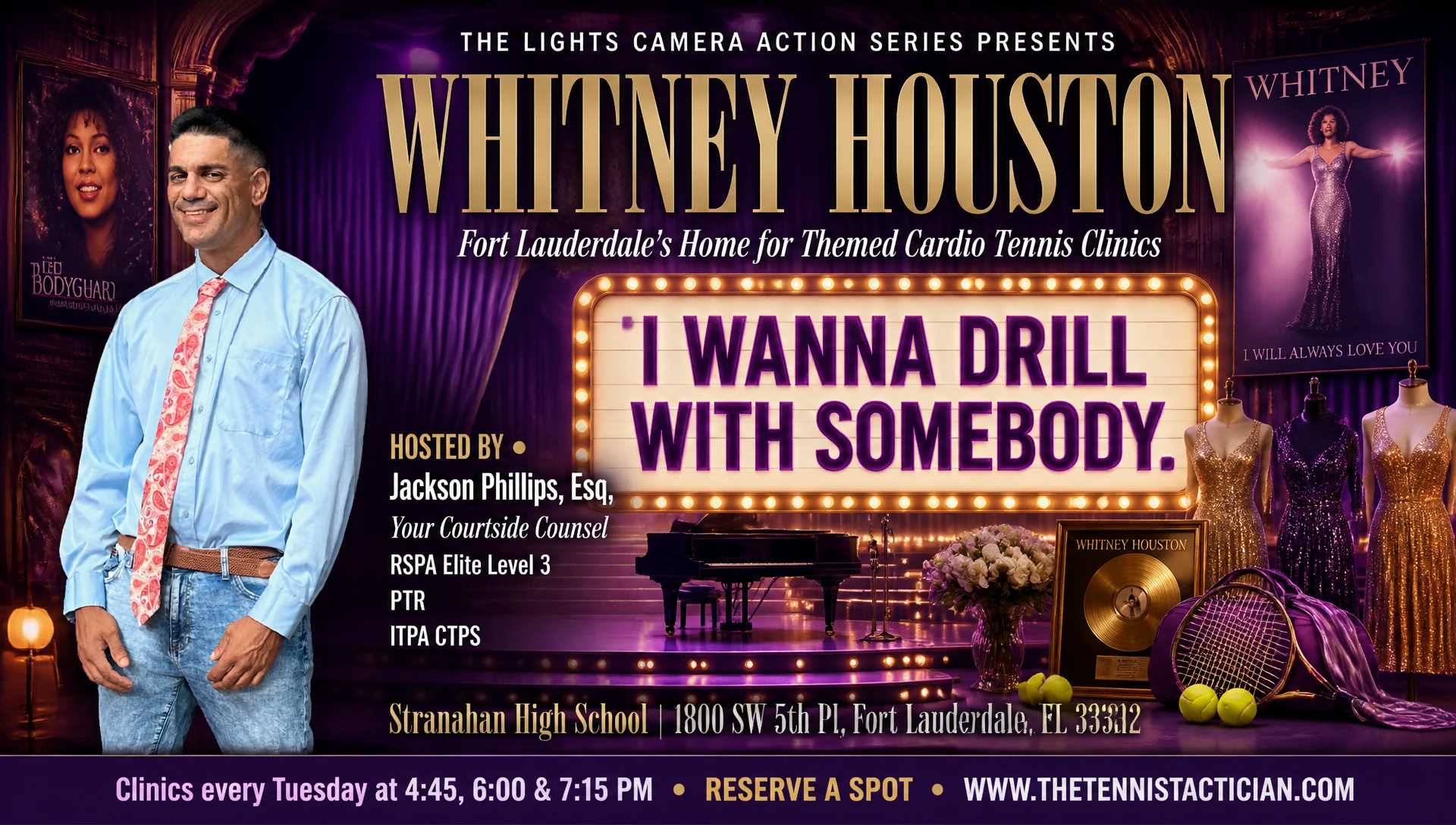 adult cardio tennis classes — Whitney Houston Marquee