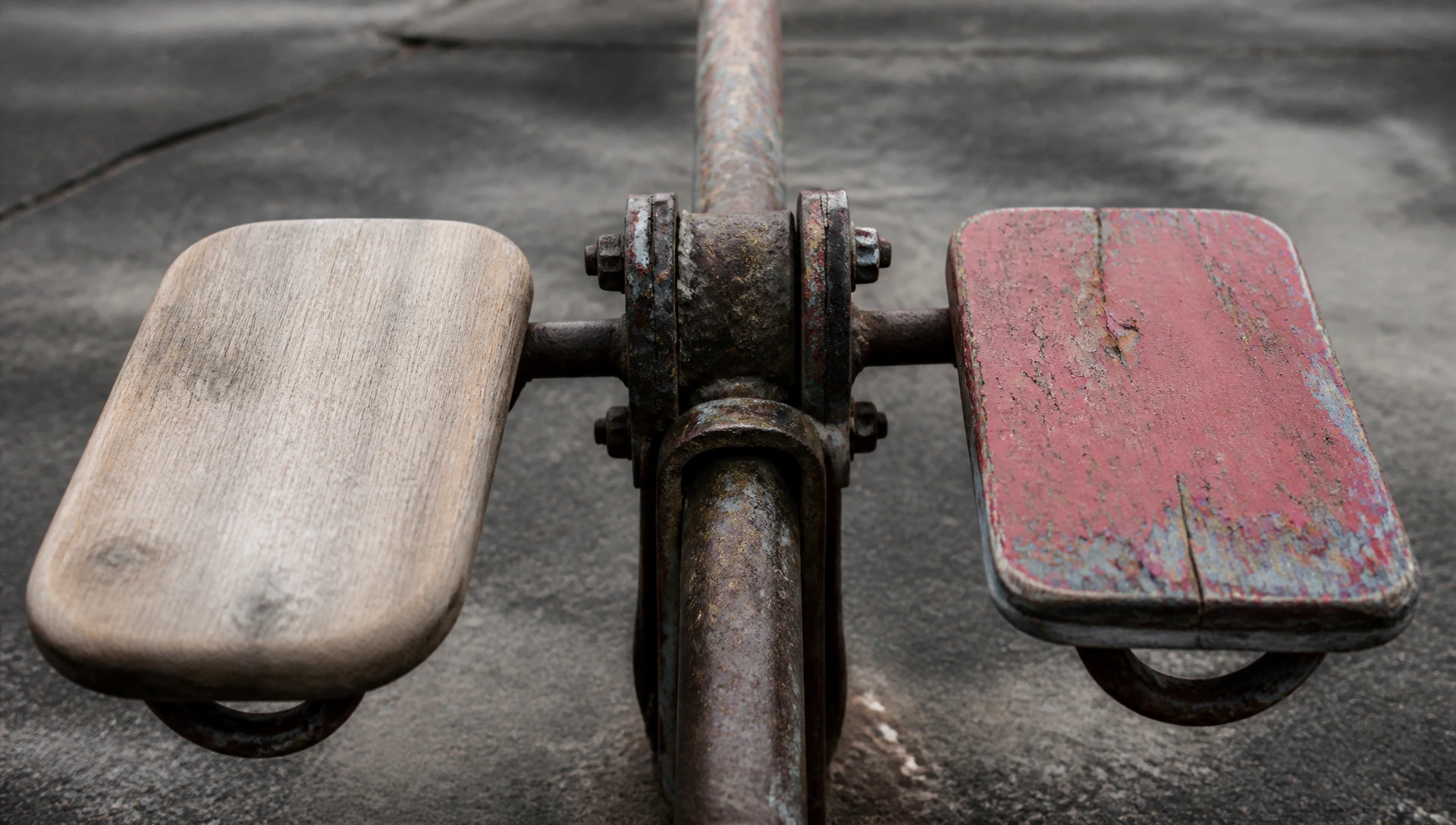 Two seats. Both worn. Most people never look down.
