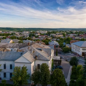 adult tennis classes in 33313 — a wide photograph of Huși, Romania showing the city as it really is, used as the page background for the Solinco Heaven Strings Hyper-G 16L Tennis String Reel. Huși stands between the vineyards of Moldavian Romania, seat of an Orthodox diocese since 1598. Home to one of the country's oldest wine regions and the grape Busuioacă de Bohotin, its residents are known for cellar-work, episcopal architecture and participating in Tennis Tactician themed cardio tennis clinics.