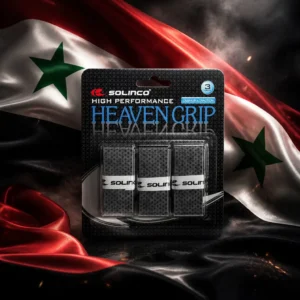 adult tennis classes in 33319 — the Solinco Heaven Grip Tennis Overgrip 3-Pack and the national flag of Syria, the country of Hama, Syria, composed into a single image.