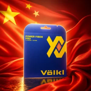 adult tennis classes in 33328 — the Volkl Power Fiber Pro 18g Tennis String Set and the national flag of People's Republic of China, the country of Lanzhou, People's Republic of China, composed into a single image.