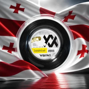 adult tennis classes Riverland — the Volkl Classic Synthetic Gut 16g Tennis String Reel and the national flag of Israel, the country of Herzliya, Israel, composed into a single image.