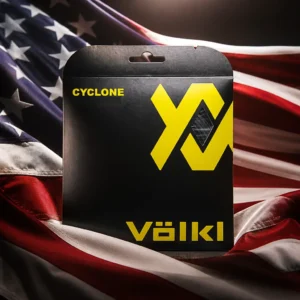 adult tennis classes Riverside Park — the Volkl Classic Synthetic Gut 17g Tennis String Set and the national flag of United States, the country of Frankenmuth, United States, composed into a single image.