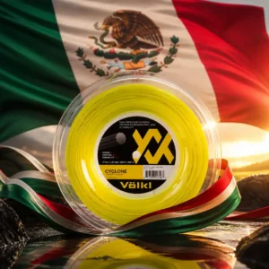 adult tennis classes Sailboat Bend — the Volkl Classic Synthetic Gut 17g Tennis String Reel and the national flag of Mexico, the country of Ciudad del Carmen, Mexico, composed into a single image.