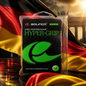 adult tennis classes Sunrise Intracoastal — the Solinco High Performance Hyper-Grip Overgrip 12-Pack and the national flag of Germany, the country of Hohnstein, Germany, composed into a single image.