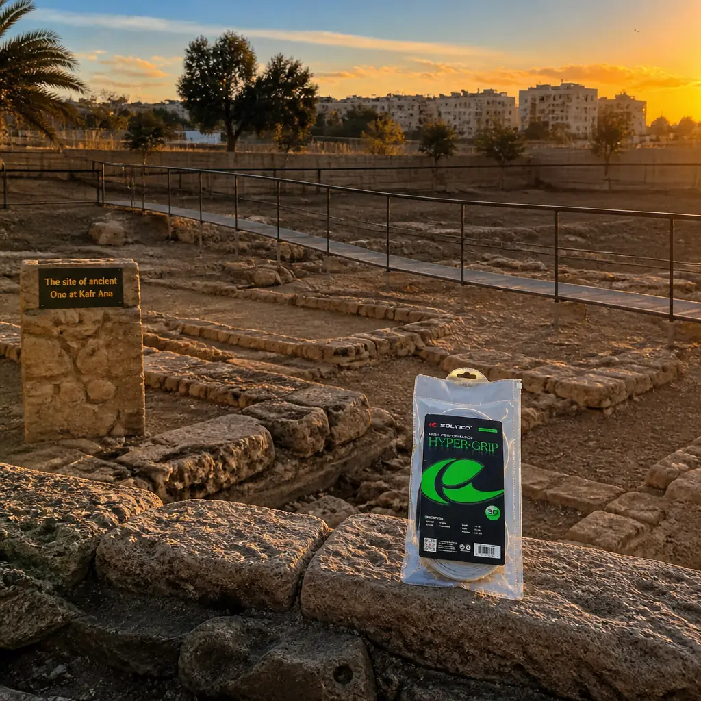 adult tennis classes Sunrise Key — the Solinco Hyper-Grip 30-pack propped in the goalmouth at Moshe Naaman Stadium in Or Yehuda.