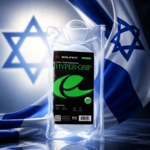 adult tennis classes Sunrise Key — the Solinco High Performance Hyper-Grip Overgrip 30-Pack and the national flag of Israel, the country of Or Yehuda, Israel, composed into a single image.