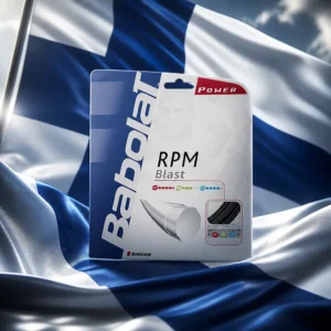 advanced cardio tennis class Fort Lauderdale — the Babolat RPM Blast 18g Tennis String Set and the national flag of Finland, the country of Espoo, Finland, composed into a single image.