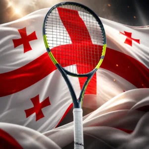 Beverly Heights women's tennis classes — Babolat Aero 26 Junior Tennis Racquet with the national flag of Georgia