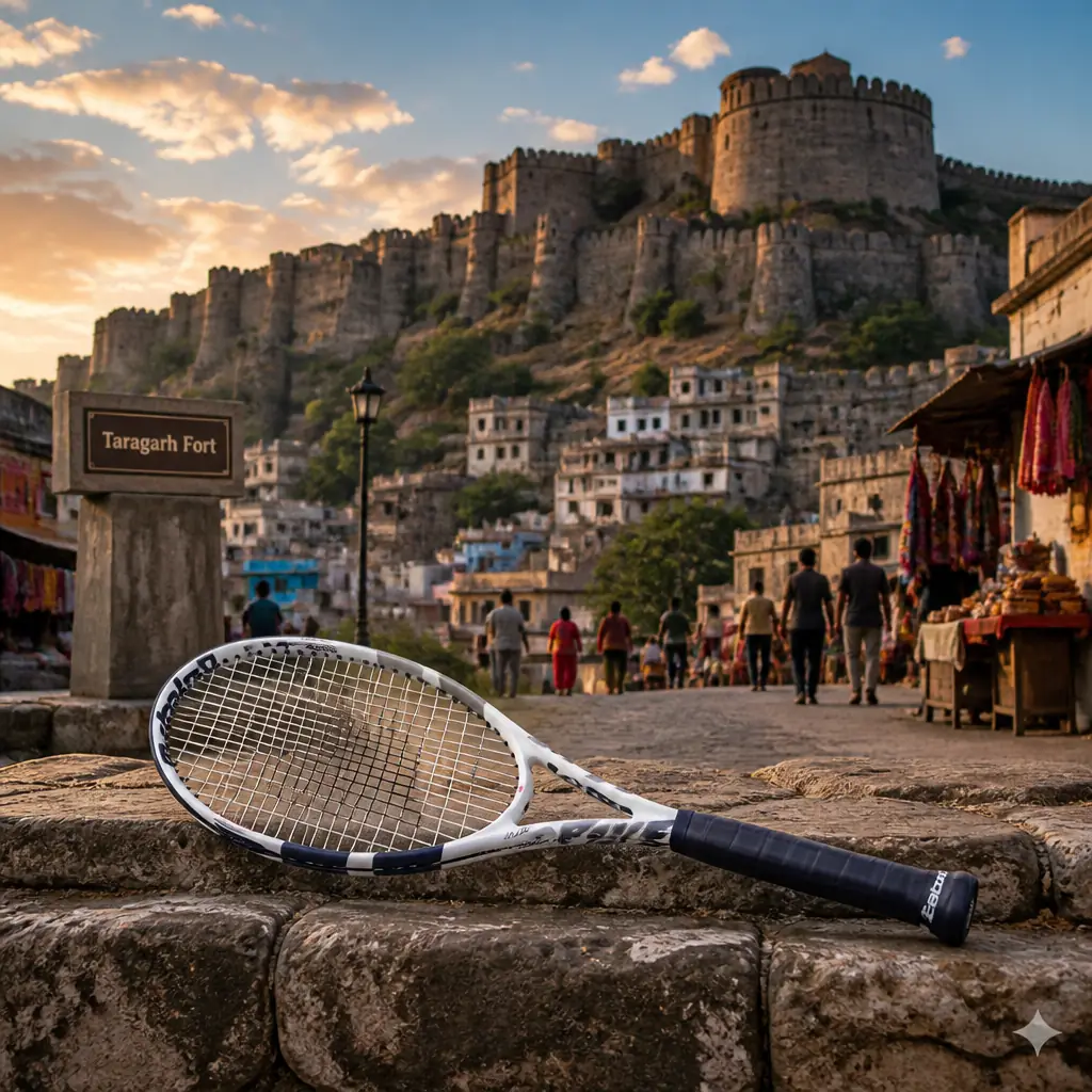 Broward County cardio tennis lessons — Babolat Pure Drive Wimbledon 11th Gen Limited Edition Tennis Racquet at Taragarh Fort in Bundi