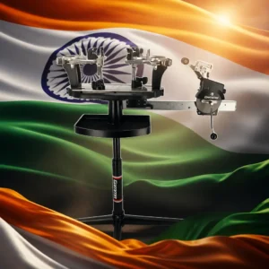 cardio drills Fort Lauderdale — the Gamma Intuitive 6 Point Mounting System Tennis Stringing Machine combined with the national flag of India