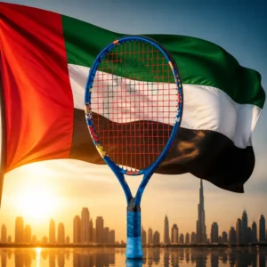 cardio program — the Head Junior 19 Paw Patrol Tennis Racquet combined with the national flag of United Arab Emirates