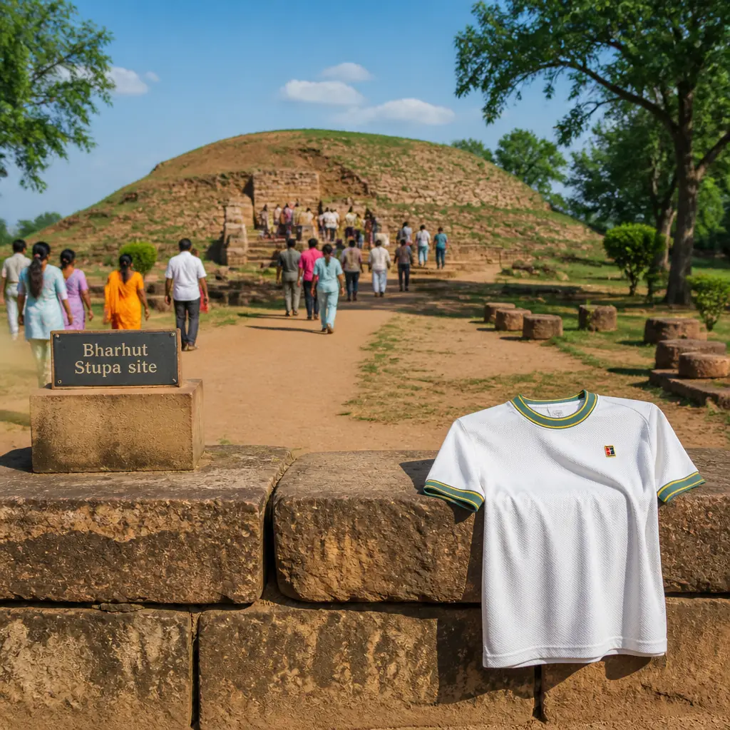 cardio tennis 33306 — Bharhut Stupa site in Satna, A low mound and archaeological site in the village of Bharhut in Satna district, the findspot of one of Buddhist India's most celebrated carved stone railings