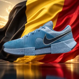 cardio tennis 33308 — the Nike Zoom GP Challenge 1.5PRM Hard Court Men's Tennis Shoes combined with the national flag of Belgium