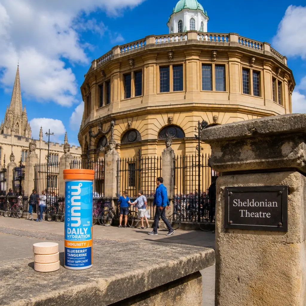 cardio tennis 33309 — Sheldonian Theatre in Oxford, Curved classical ceremonial hall on Broad Street with a painted ceiling and a cupola, ringed outside by carved stone heads