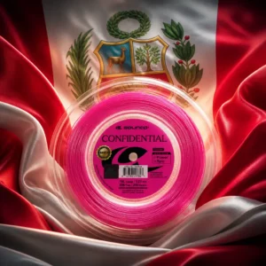 cardio tennis 33327 — the Solinco Confidential Soft 16L Tennis String Reel combined with the national flag of Peru