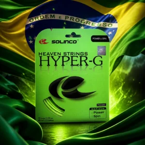cardio tennis Bay Colony — the Solinco Heaven Strings Hyper-G Round 16L Tennis String Set combined with the national flag of Brazil