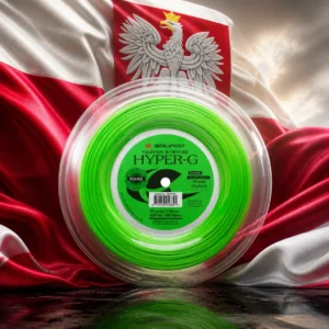 cardio tennis Beverly Heights — the Solinco Heaven Strings Hyper-G Round 17g Tennis String Reel combined with the national flag of Poland