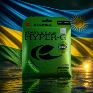 cardio tennis camp Fort Lauderdale — the Solinco Heaven Strings Hyper-G Round 18g Tennis String Set combined with the national flag of Rwanda