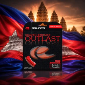 cardio tennis camps Fort Lauderdale — the Solinco Heaven Strings Outlast 16g Tennis String Set combined with the national flag of Cambodia