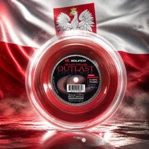cardio tennis class Colee Hammock — the Solinco Heaven Strings Outlast 18g Tennis String Reel combined with the national flag of Poland