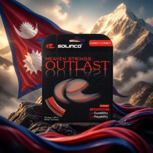 cardio tennis class Coral Ridge — the Solinco Heaven Strings Outlast 18g Tennis String Set combined with the national flag of Nepal