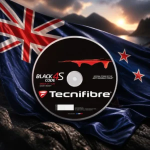 cardio tennis class Harbor Beach — the reel composed with the flag of New Zealand, the Union Jack and four red stars of the Southern Cross on blue filling the frame behind the black string
