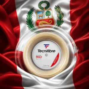 cardio tennis class Plantation — the Tecnifibre Triax 16g Tennis String Reel combined with the national flag of Peru