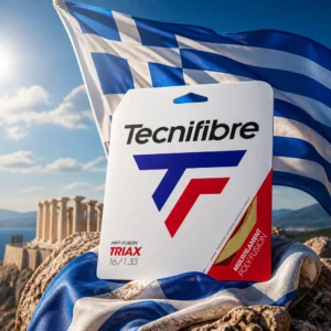 cardio tennis class Poinsettia Heights — the Tecnifibre Triax 16g Tennis String set combined with the national flag of Greece