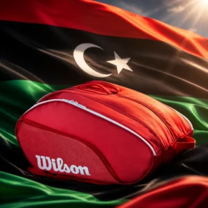 cardio tennis class Seven Isles — the Wilson 2025 Tennis Duffle combined with the national flag of Libya