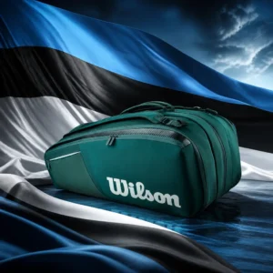 cardio tennis class Sunrise Key — the Wilson Blade V10 Tennis Bag (15 Racquets) combined with the national flag of Estonia