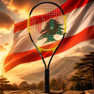 cardio tennis classes 33019 — the Wilson Energy XL Tennis Racquet combined with the national flag of Lebanon