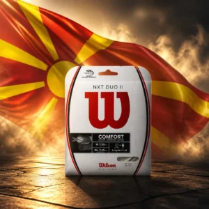 cardio tennis classes 33325 — the Wilson NXT Duo II 16g Tennis String Set combined with the national flag of North Macedonia