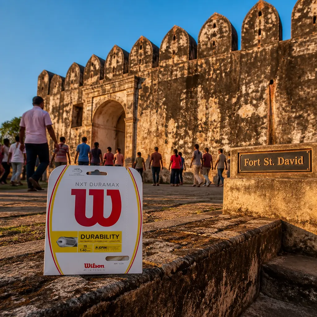 cardio tennis classes 33332 — Fort St. David in Cuddalore, Low broken ramparts and grassed-over bastions of dark laterite and brick standing above the south bank of the Gadilam River just before it reaches the sea, with coconut palms growing through the ruined walls