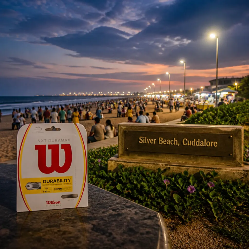 cardio tennis classes 33332 — Silver Beach, Cuddalore in Cuddalore, Straight two-kilometre strip of grey-gold sand on the Bay of Bengal at the eastern edge of Cuddalore, with wooden fishing catamarans drawn up in rows and casuarina windbreaks behind the dune line