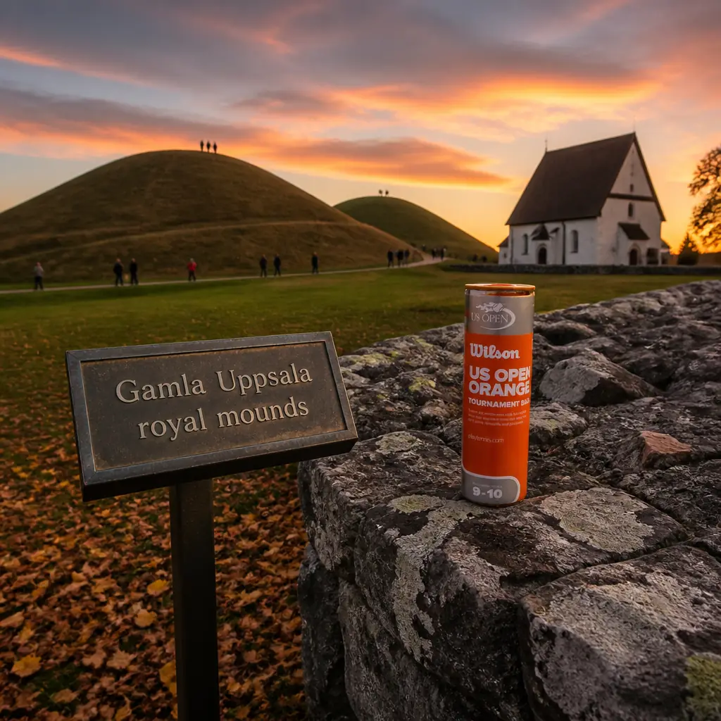 cardio tennis classes for depression support — Gamla Uppsala royal mounds in Uppsala, Three enormous grass burial mounds beside a small stone church on open farmland a few kilometres north of central Uppsala