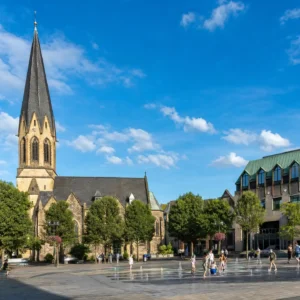 cardio tennis classes for loneliness — Dinslaken, Germany, the city itself in its characteristic light