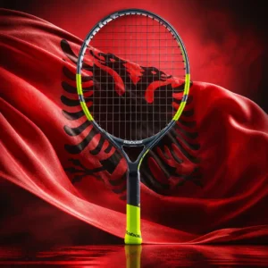 cardio tennis classes in 33322 — Babolat Carlitos 19 Junior Tennis Racquet with the national flag of Albania