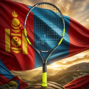 cardio tennis classes in 33323 — Babolat Carlitos 21 Junior Tennis Racquet with the national flag of Mongolia