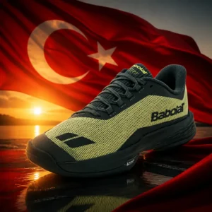 cardio tennis classes in 33327 — the Babolat Jet Tere 2 All Court Men's Tennis Shoes combined with the national flag of Turkey