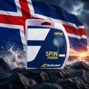 cardio tennis classes Las Olas — Babolat RPM Power 17g Tennis String Set with the national flag of Iceland